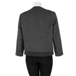 Veste marron chiné - Femme - UN JOUR AILLEURS - Taille 50 Bon état - Vue 2 - 